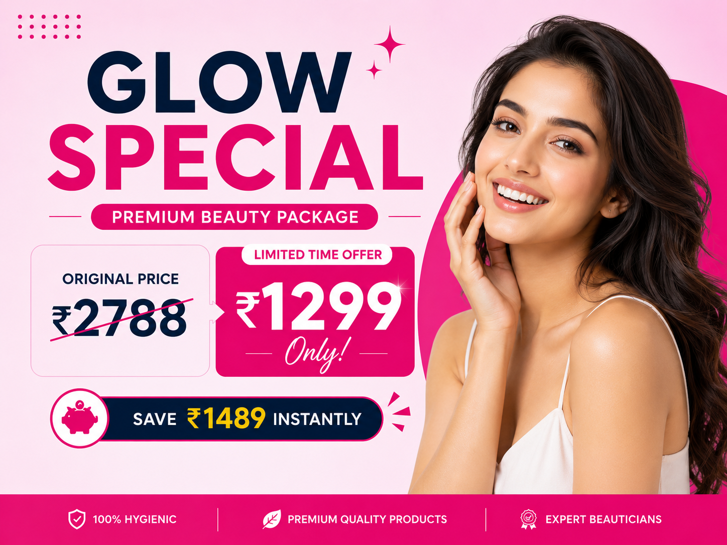 Glow Special - Korean Facial + Manicure & Pedicure + Threading