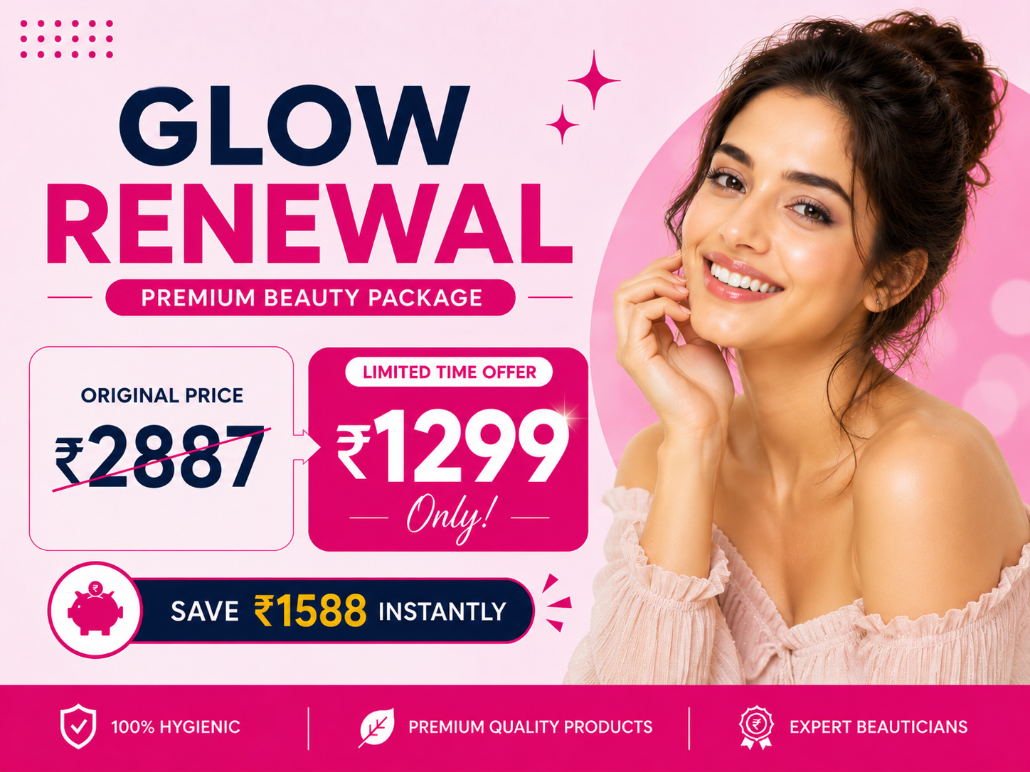 Glow Renewal  -  Twacha Oxygen Tan Off Facial + D Tan + Manicure & Pedicure